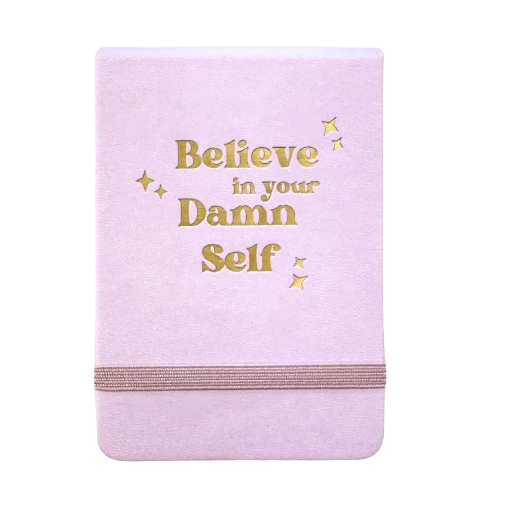 Leatherette Pocket Journal - Believe In Your Damn Self