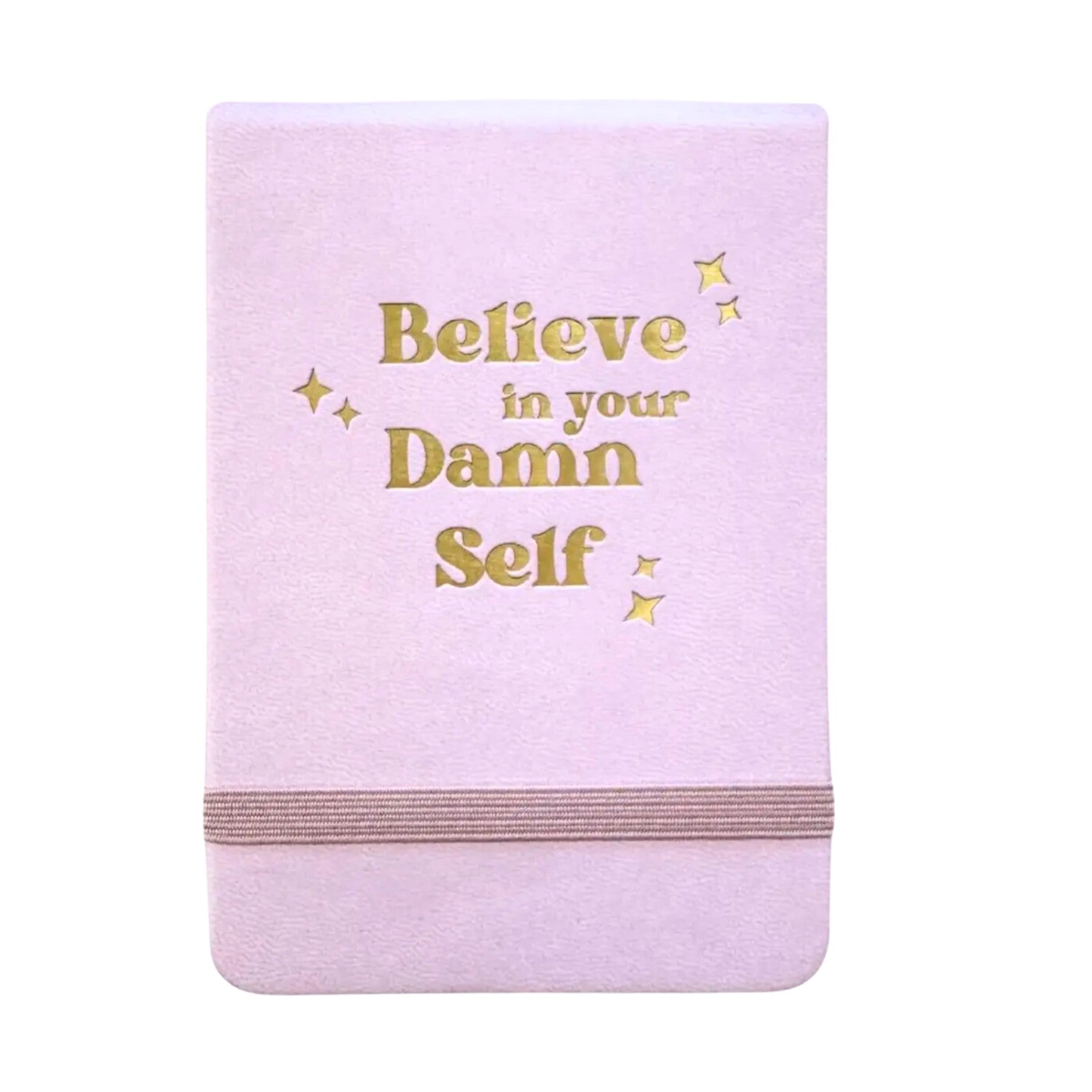 Leatherette Pocket Journal - Believe In Your Damn Self