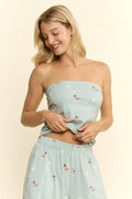 Duck Print Strapless Lounge Set