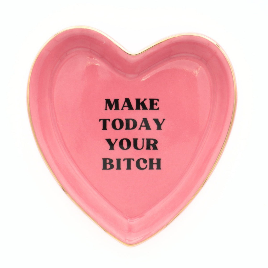 Heart Shaped Trinket Tray - Make Today Your Bitch