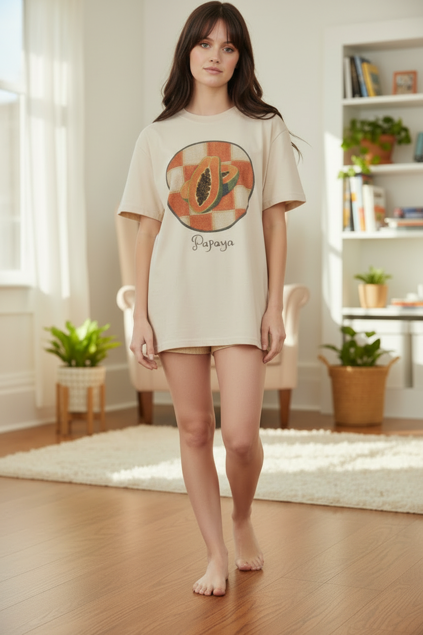 Papaya Fruit Graphic Tee